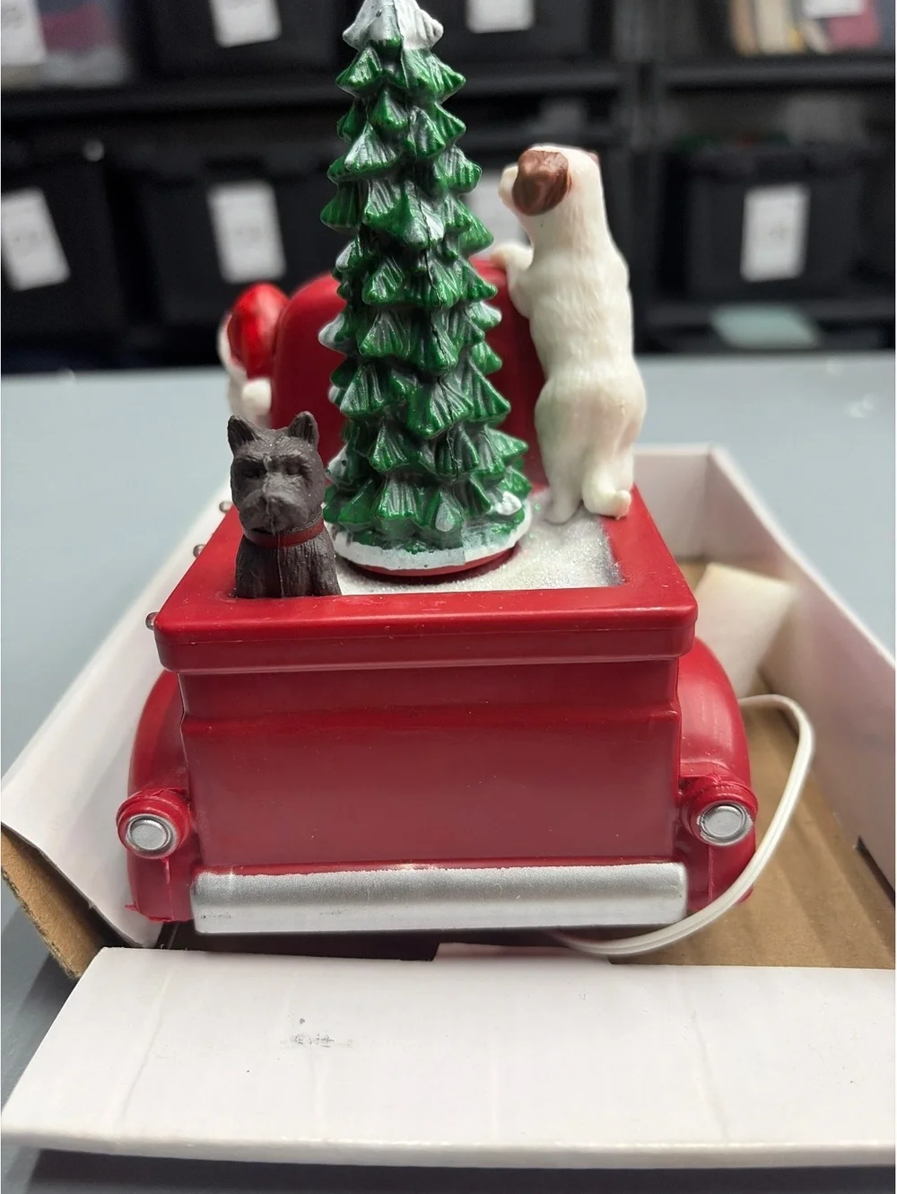Santa Red Truck Spinning Tree Christmas Decoration musis